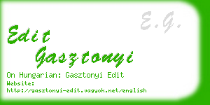 edit gasztonyi business card